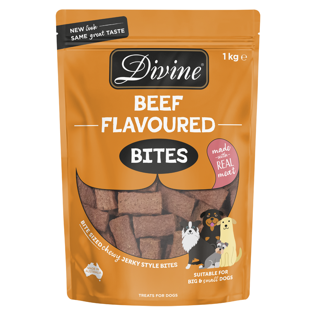 Divine Dog Treats BBQ Beef Bites 1kg