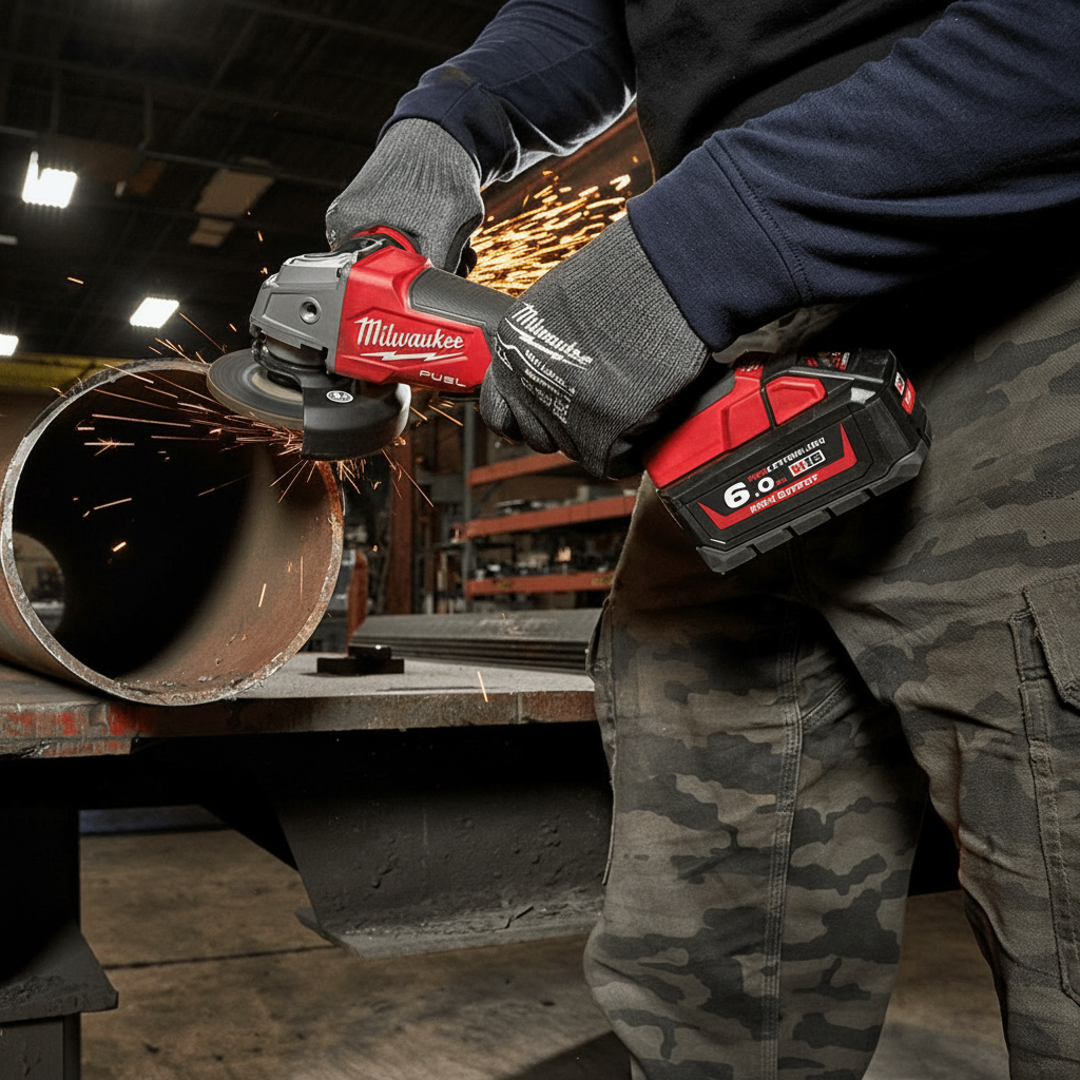 M18 Fuel 125mm Angle Grinder w Deadman Paddle Switch