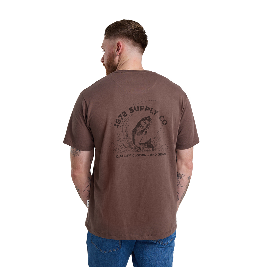 1972 Trout Print Tee Mns