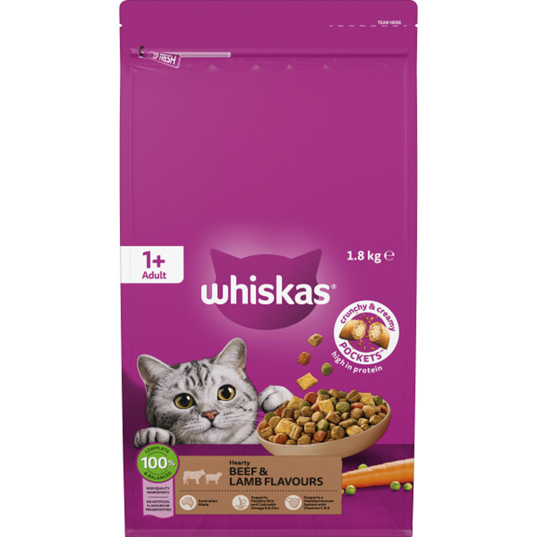 Whiskas Adult Beef & Lamb 1.8kg