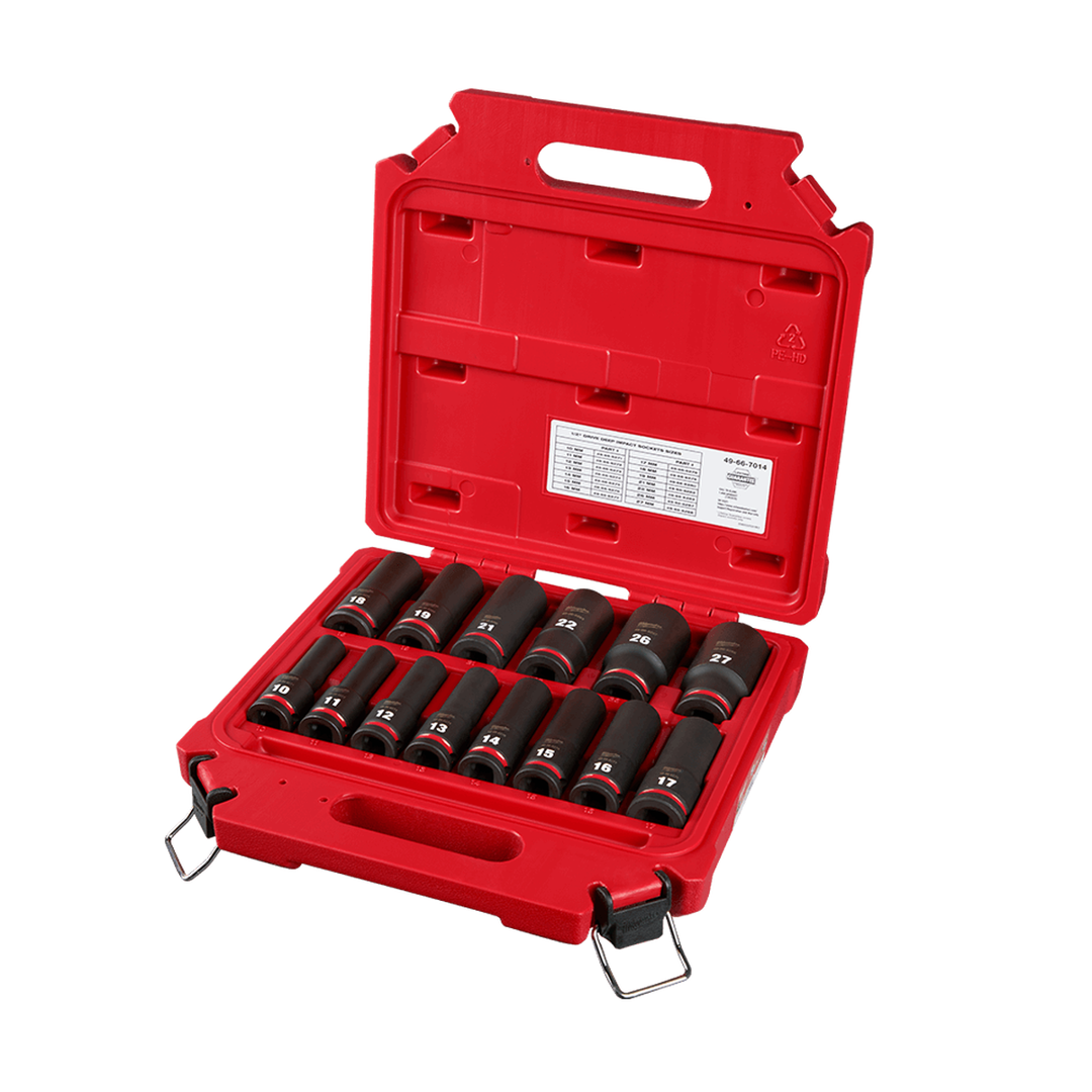 Shockwave 6 Point 1/2 inch Socket Set 14 Piece