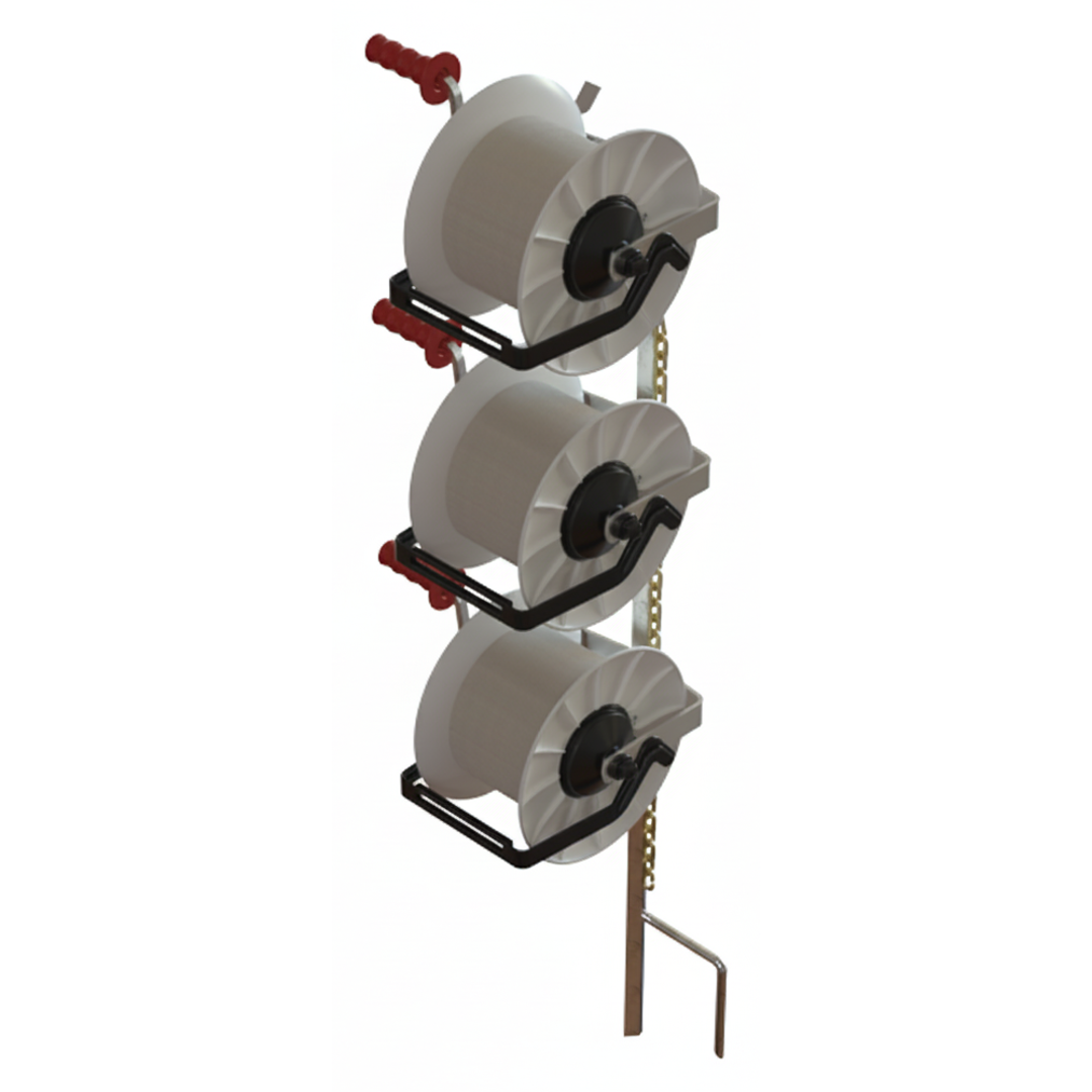Strainrite Triple Geared Reel w/ Mounting Post Polywire 500m