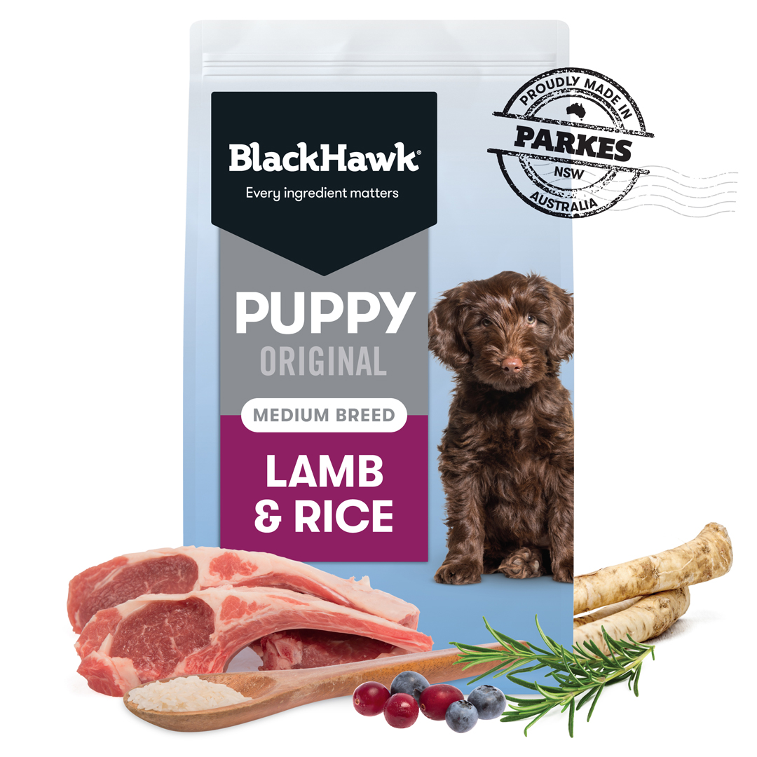 Black Hawk Puppy Med Lamb & Rice 3kg