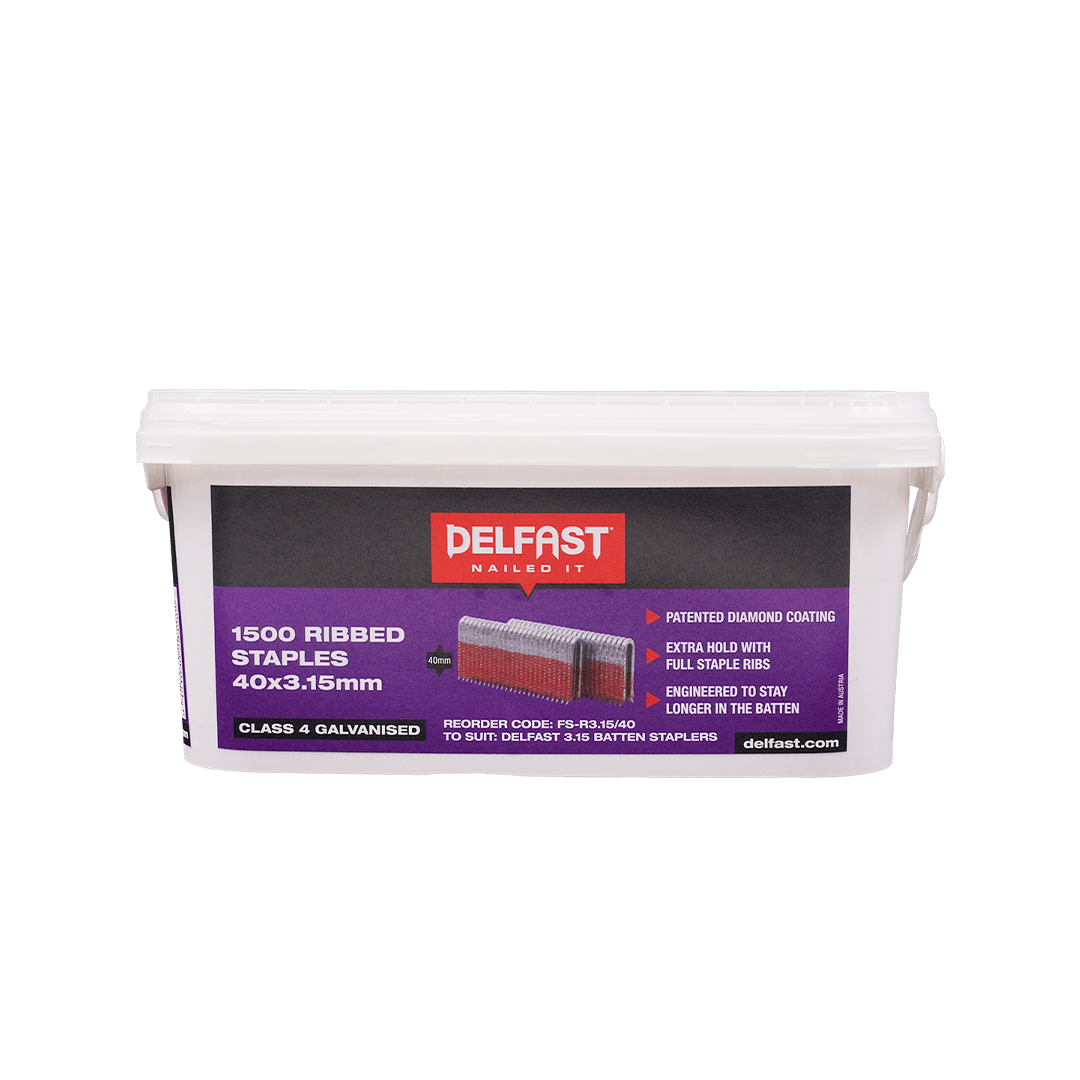 Delfast Staples Ribbed Fence 40x3.15mm 1500 Packet