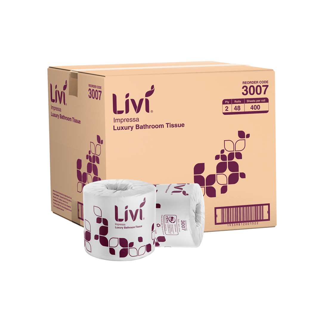 Livi Impressa 2Ply Roll 400 Sheets 48 Packet