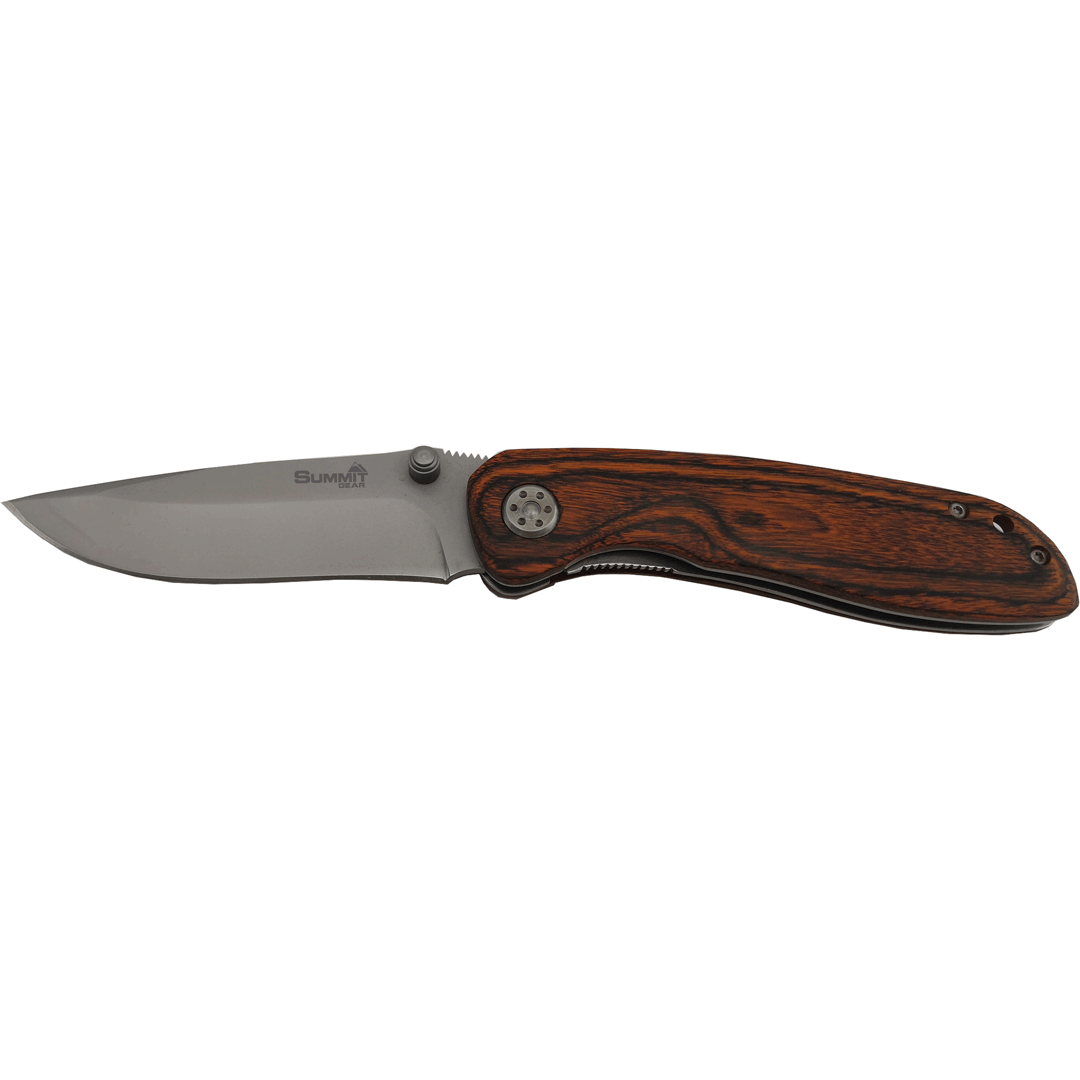 CEL Summit Gear Pocket Knife Pakkawood