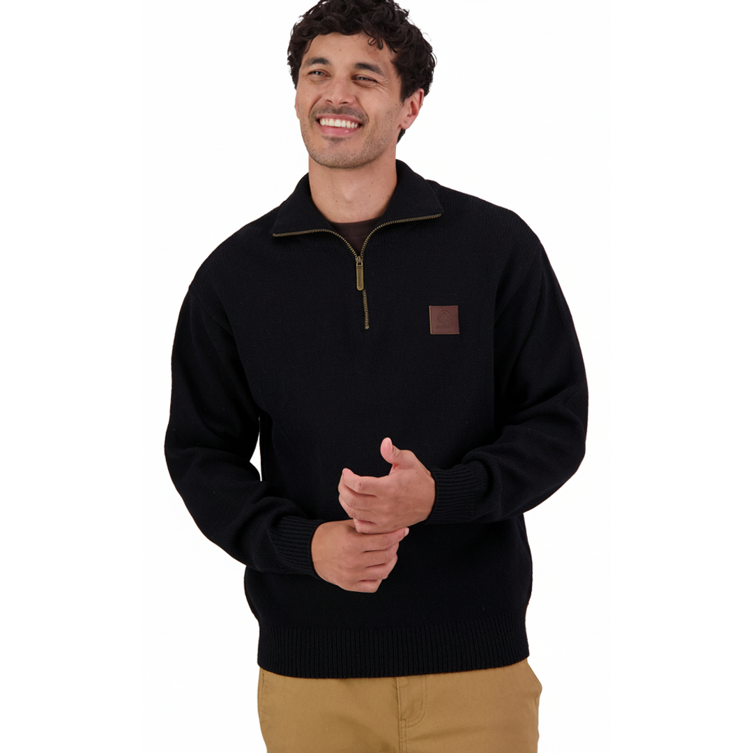 Swanndri Mariner Wool Zip Neck Jersey