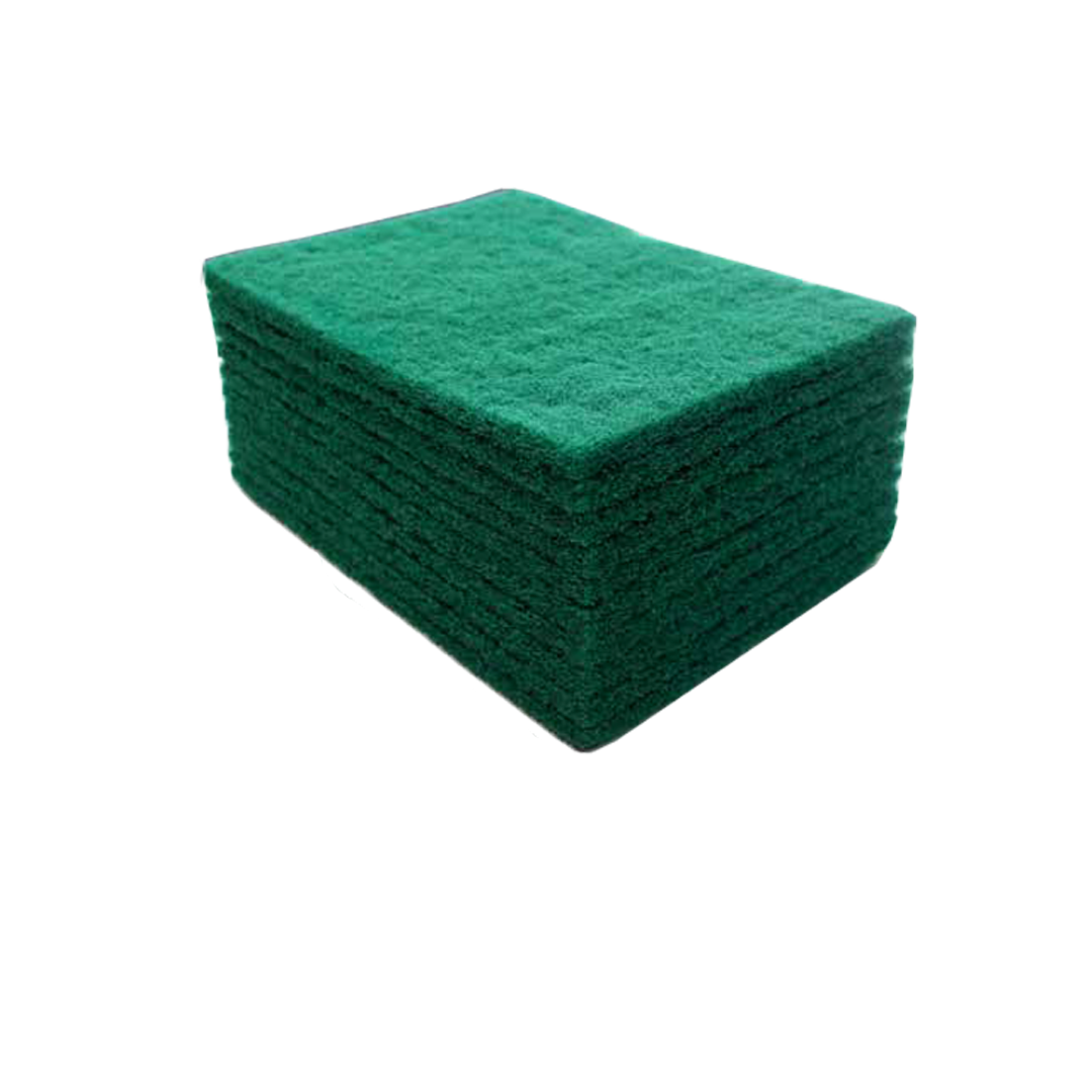 Scour Pad 200 x 150 x 10mm Green 10 Packet