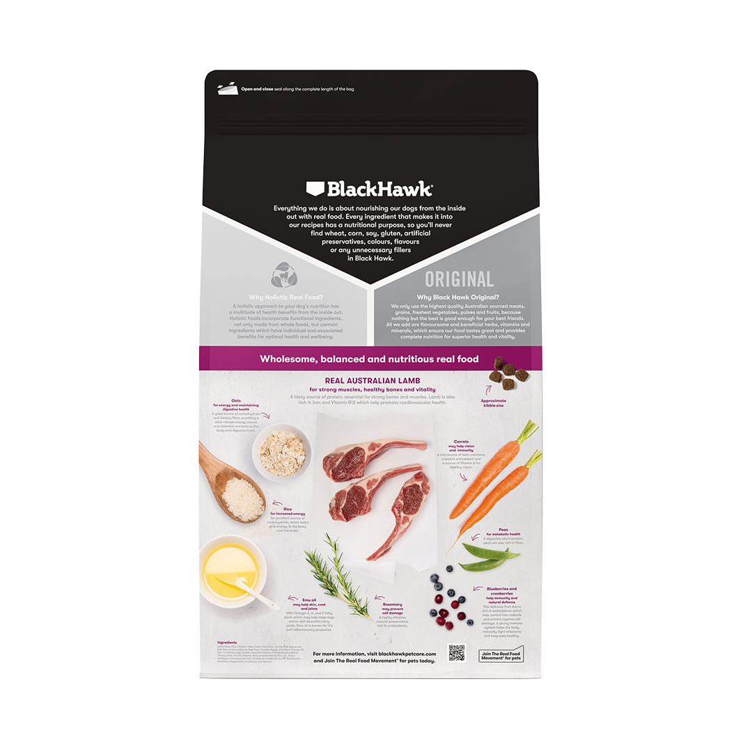 Black Hawk Dog Small Breed Original Lamb and Rice 3Kg