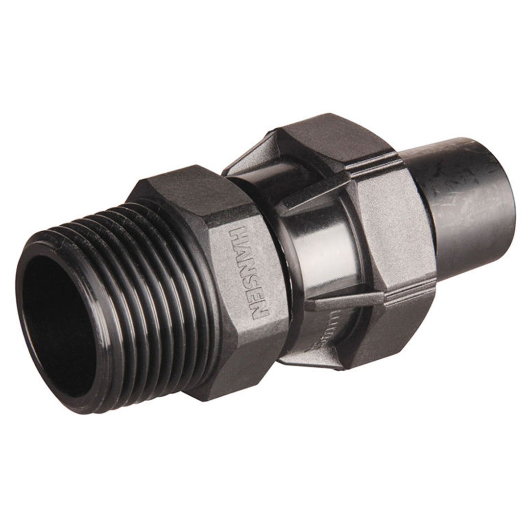 Hansen Male Straight Coupler 40mm
