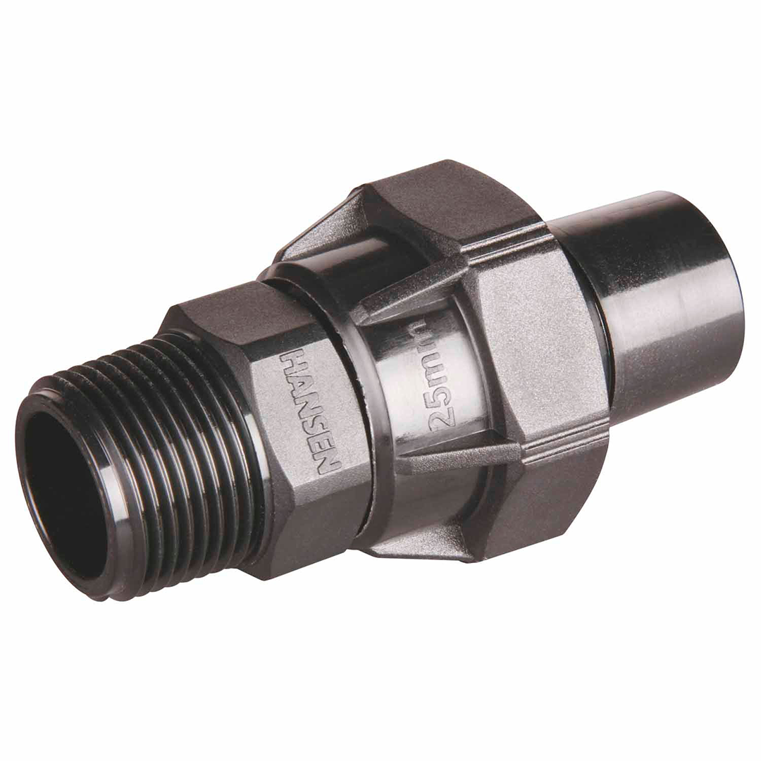 Hansen Reducing Male Straight Coupler 15 x 20mm