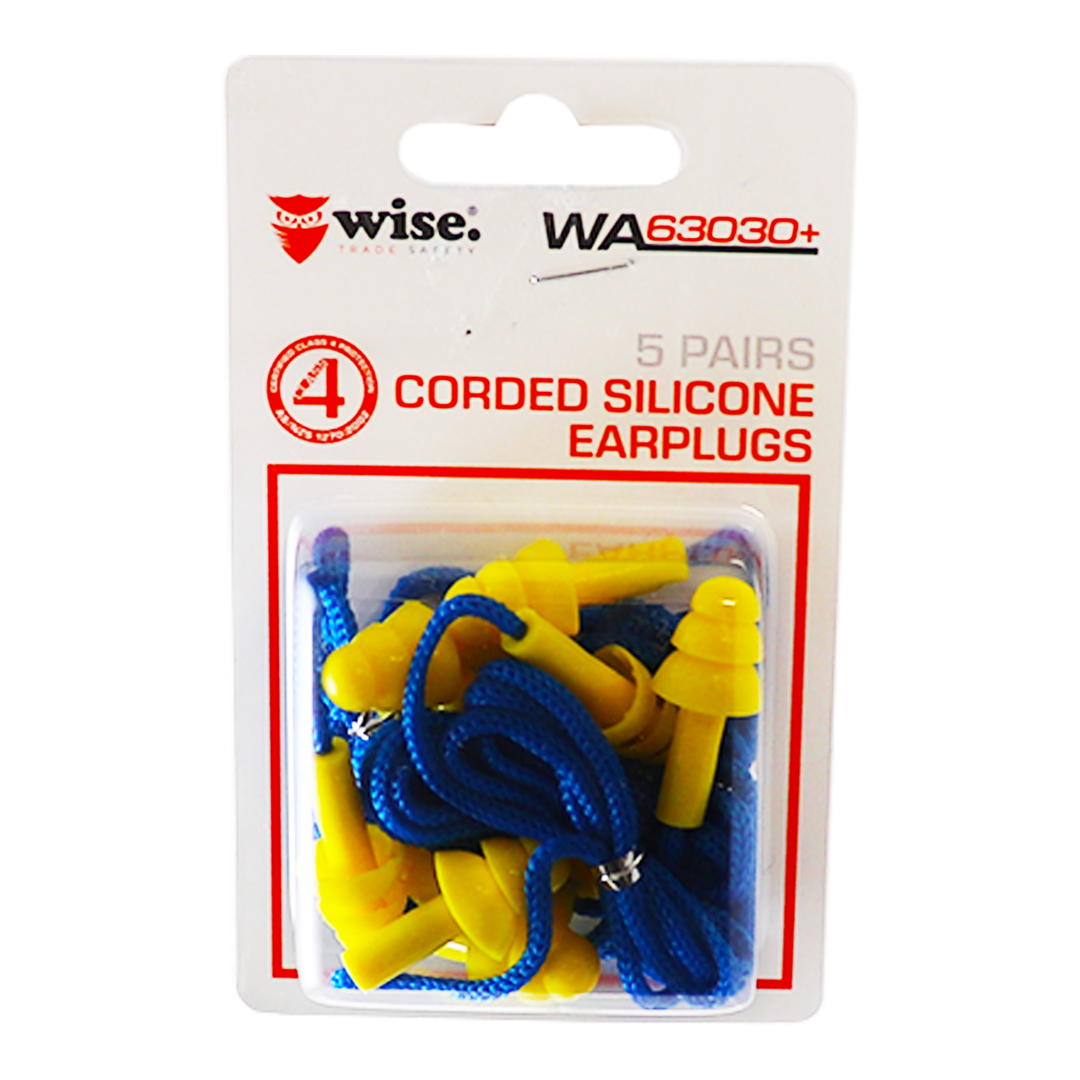 Wise Class 4 Corded Earplugs 5 Pairs