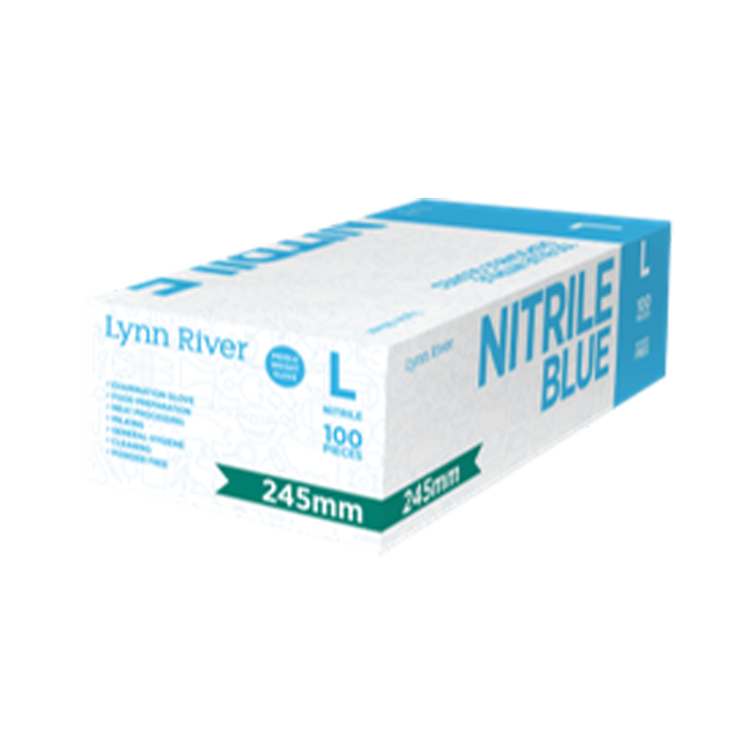 Lynn River Nitrile 070 245mm Disp Gloves 100 Pk