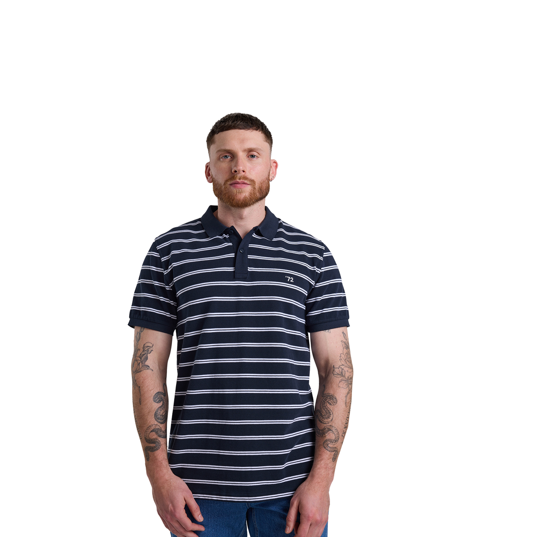 1972 Flaxton Stripe Polo Mns