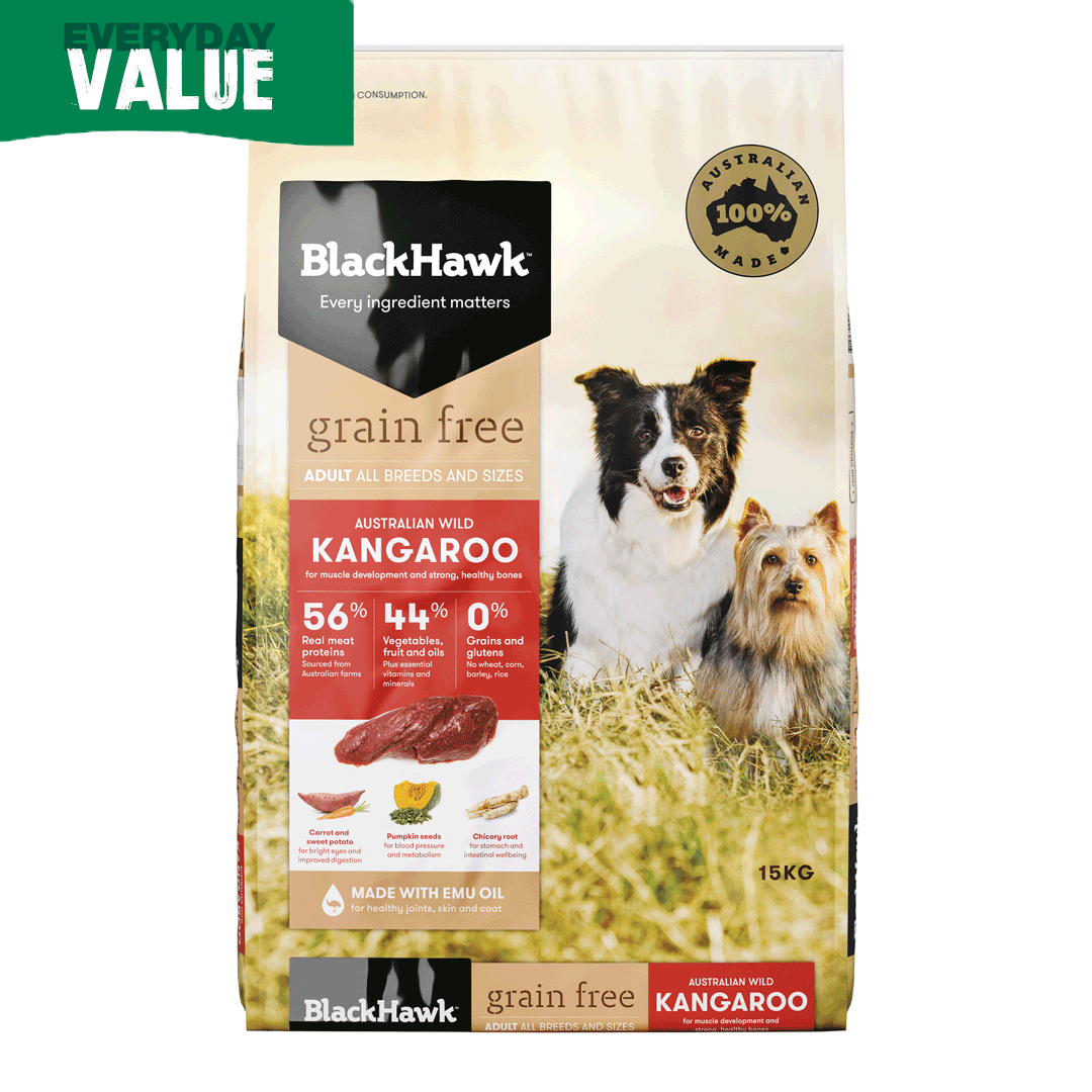 Black Hawk Dog Grain Free Kangaroo 15kg