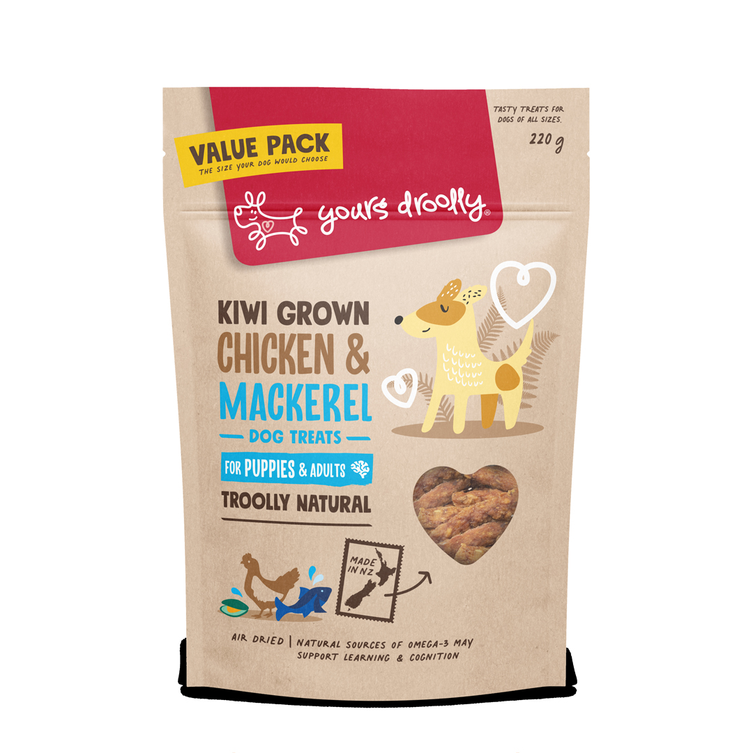 Yours Droolly NZ Puppy Chicken Mackerel Treat 100g