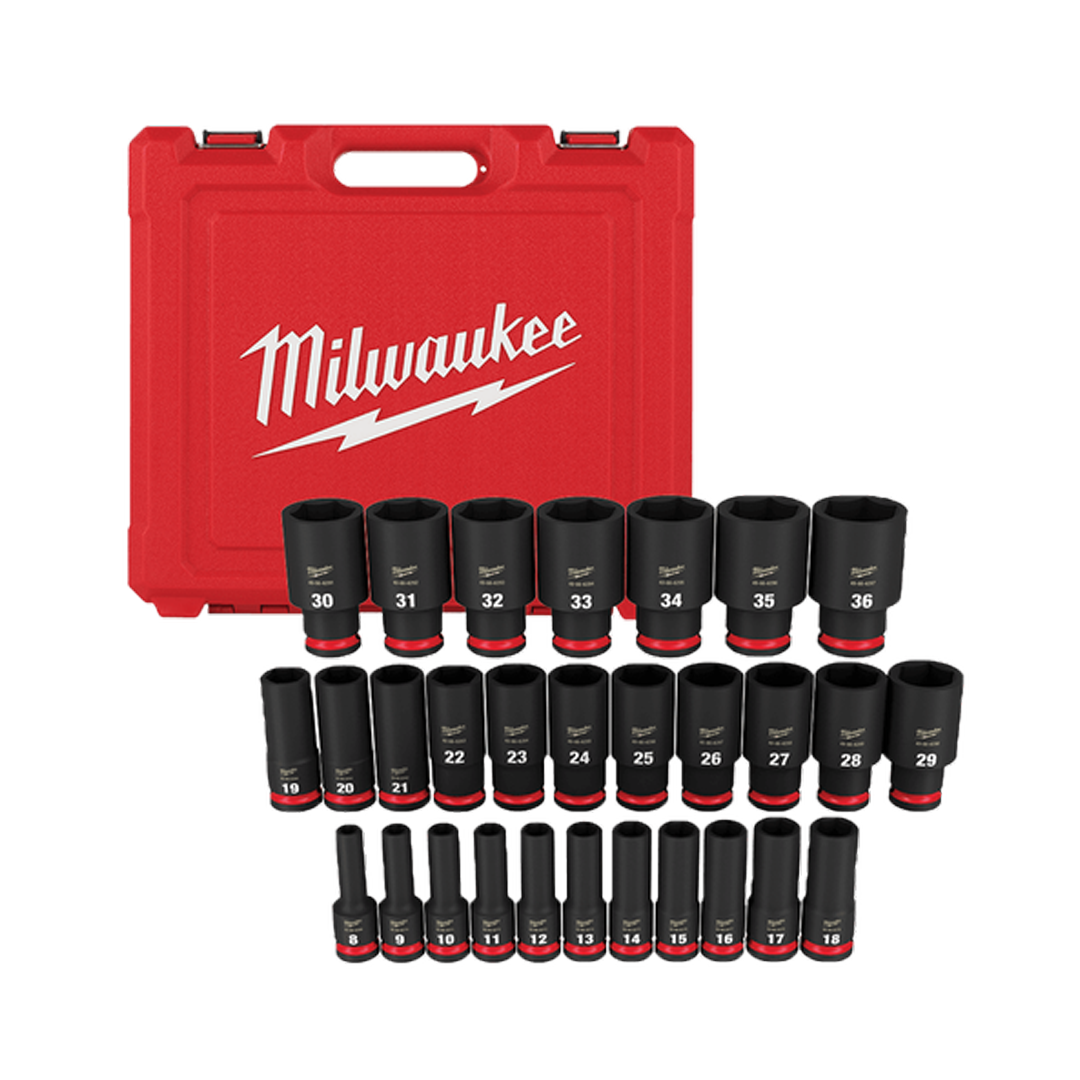 Shockwave 6 Point Impact 1/2 inch Drive Socket Set 29pc