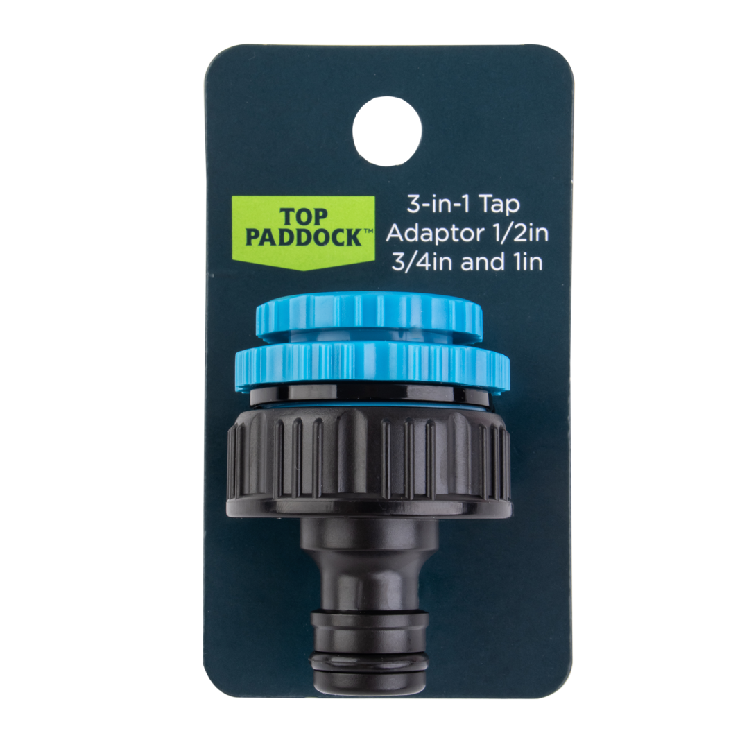 Top Paddock 3-in-1 Tap Adaptor 1/2in, 3/4in and 1in