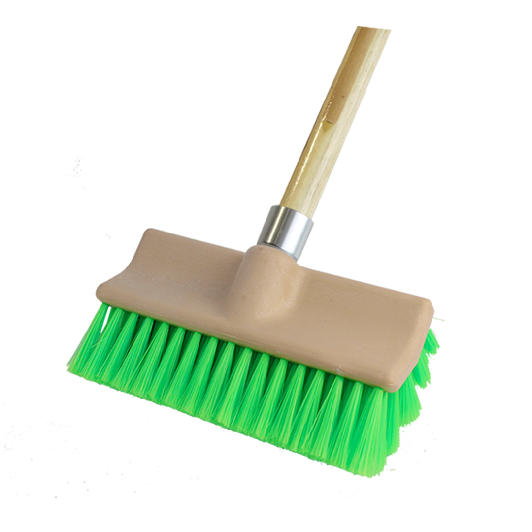 Dual Surface Car Wash Brush With Handle Green