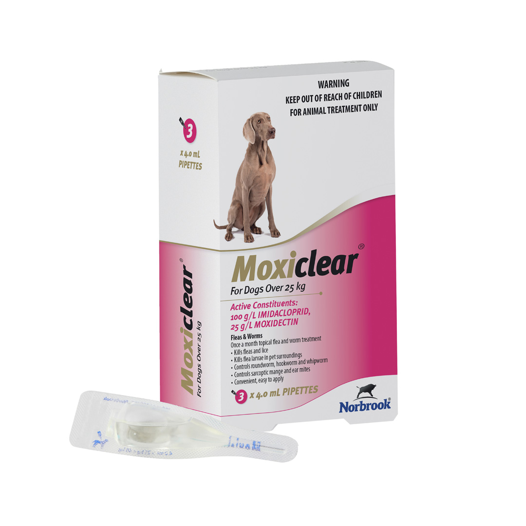 Moxiclear Flea Treatment Dogs Over 25kg 3pk
