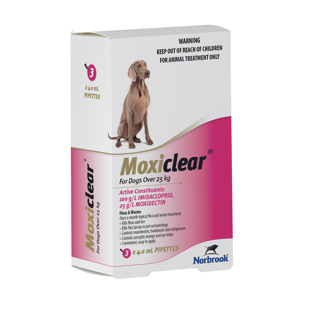 Moxiclear Flea Treatment Dogs Over 25kg 3pk