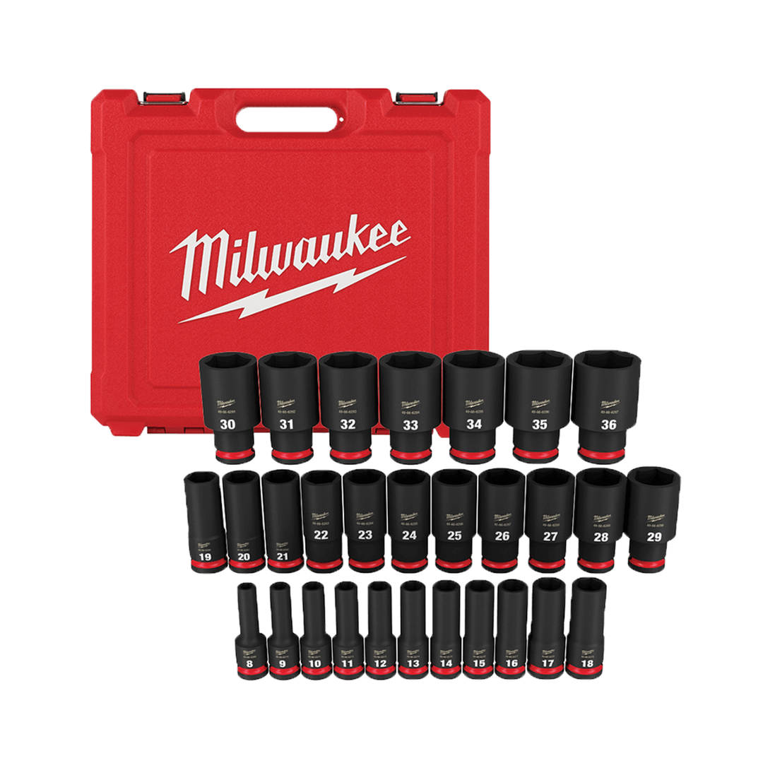 Shockwave 6 Point Impact 1/2 inch Drive Socket Set 29pc