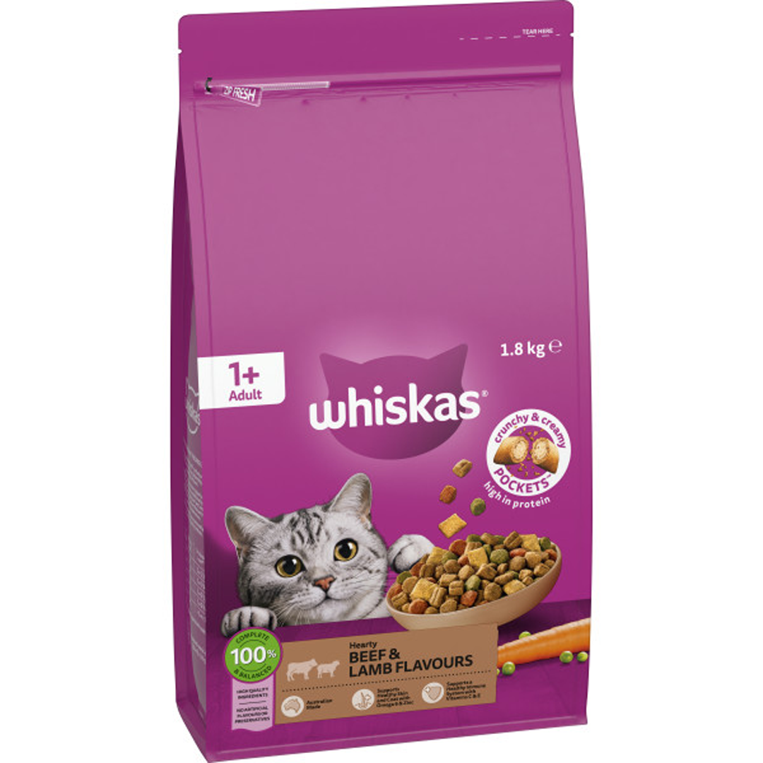 Whiskas Adult Beef & Lamb 1.8kg