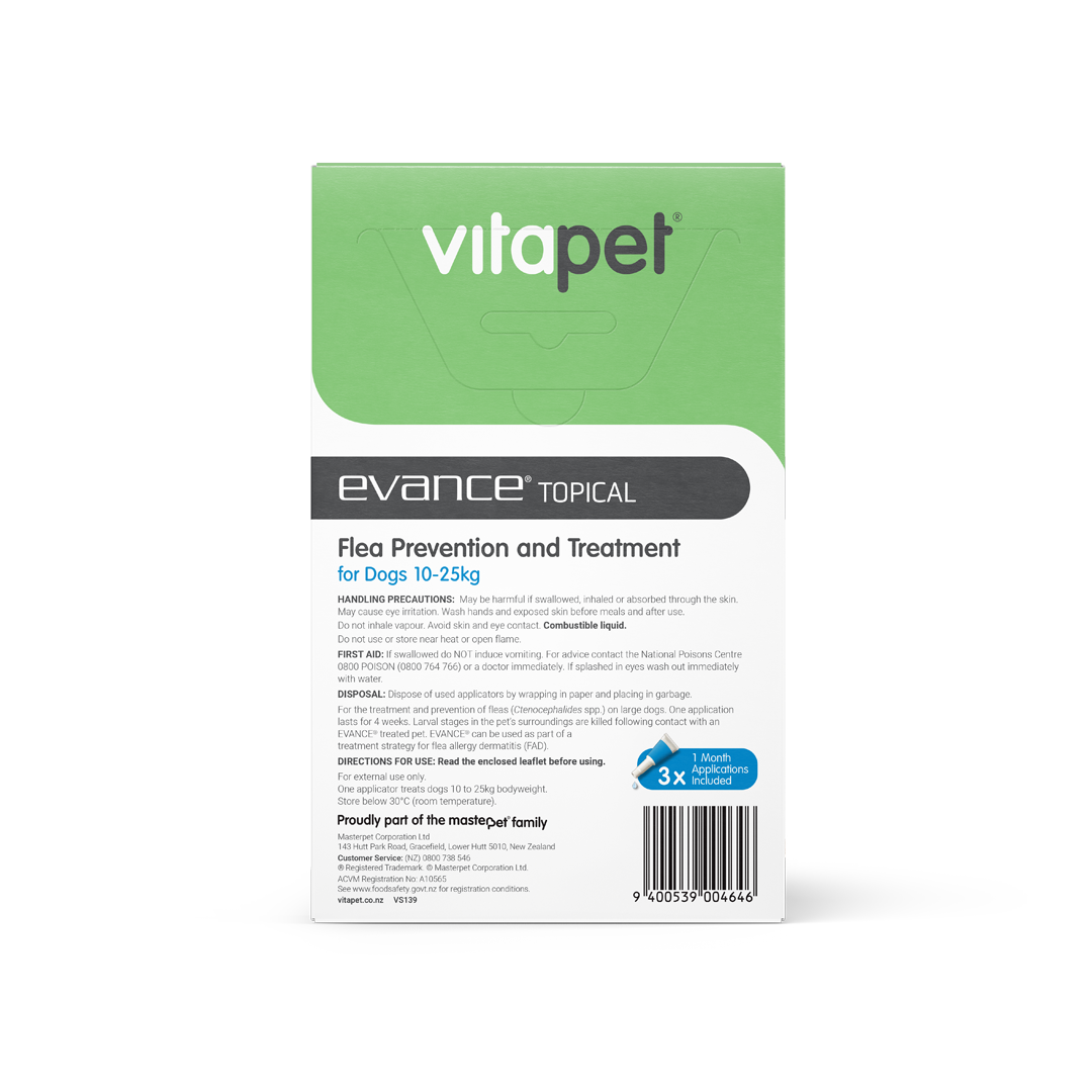 Evance Flea Prevention & Treatment Dog 10 To 25kg