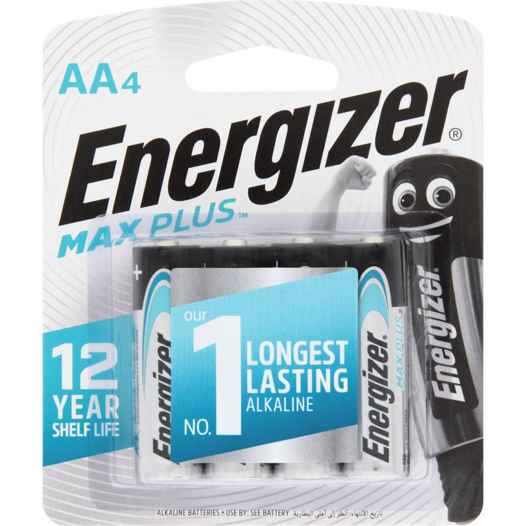 Energizer Max+ AA Batteries 4 Packet