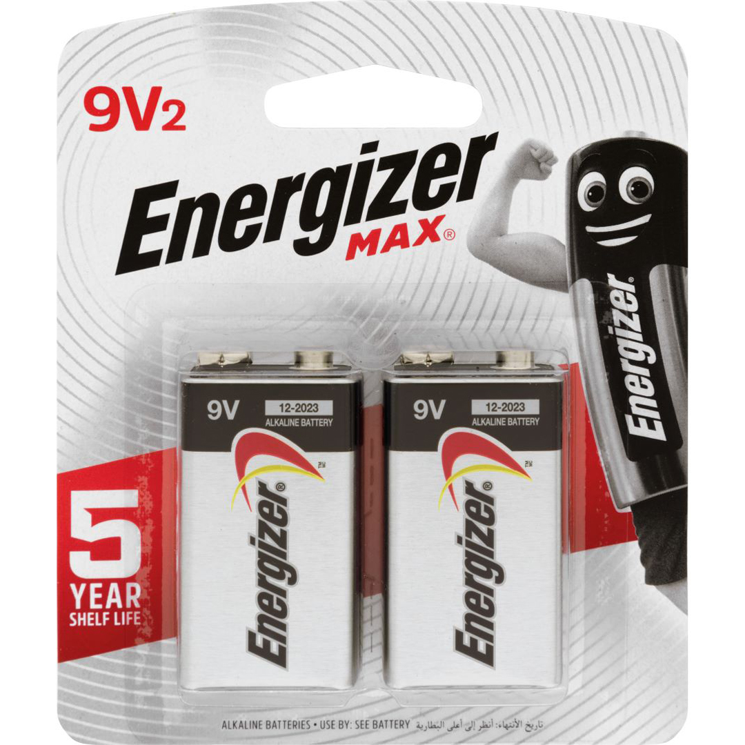 Energizer Max 9V Batteries 2 Packet