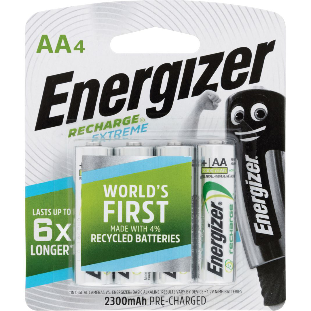 Energizer Recharge AA Batteries 4 Packet