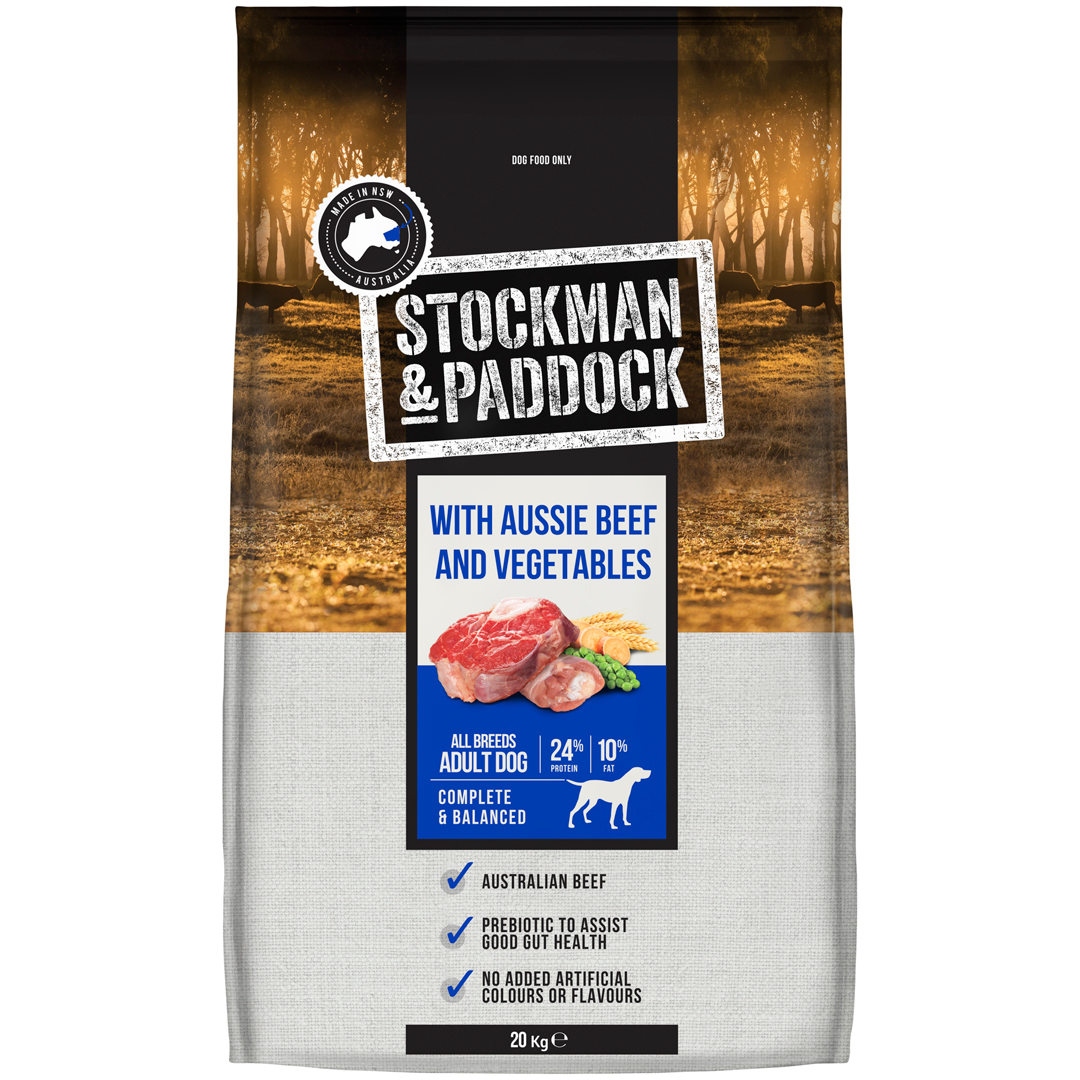 Stockman & Paddock Dry Dog Food Beef Vege 20kg