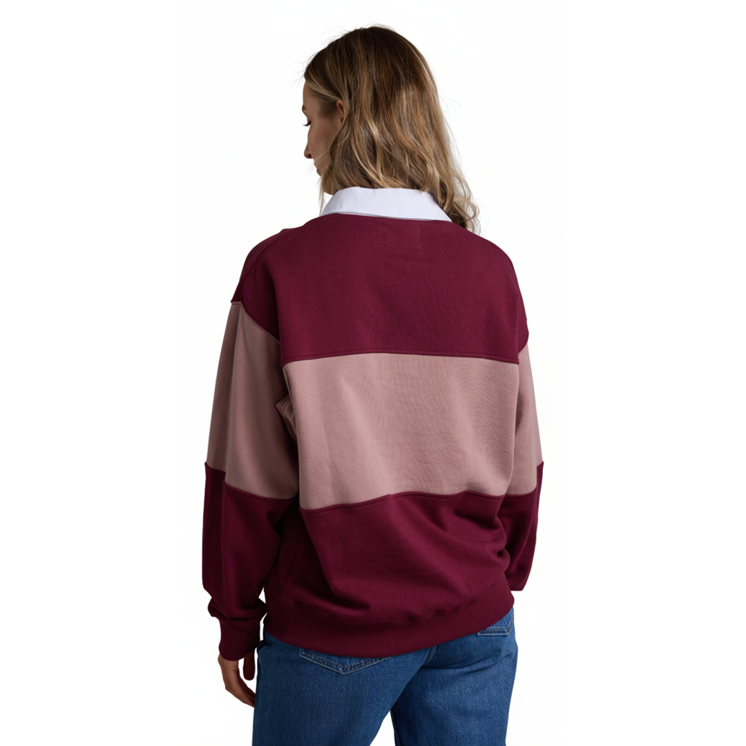 1972 Contrast Panel Polo Sweat