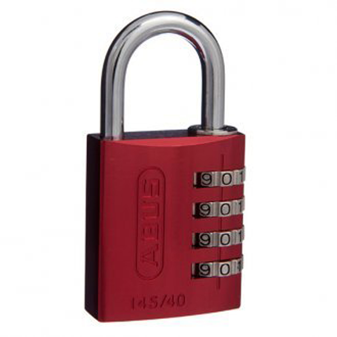 ABUS Padlock 4 Wheel Combination 40mm Red