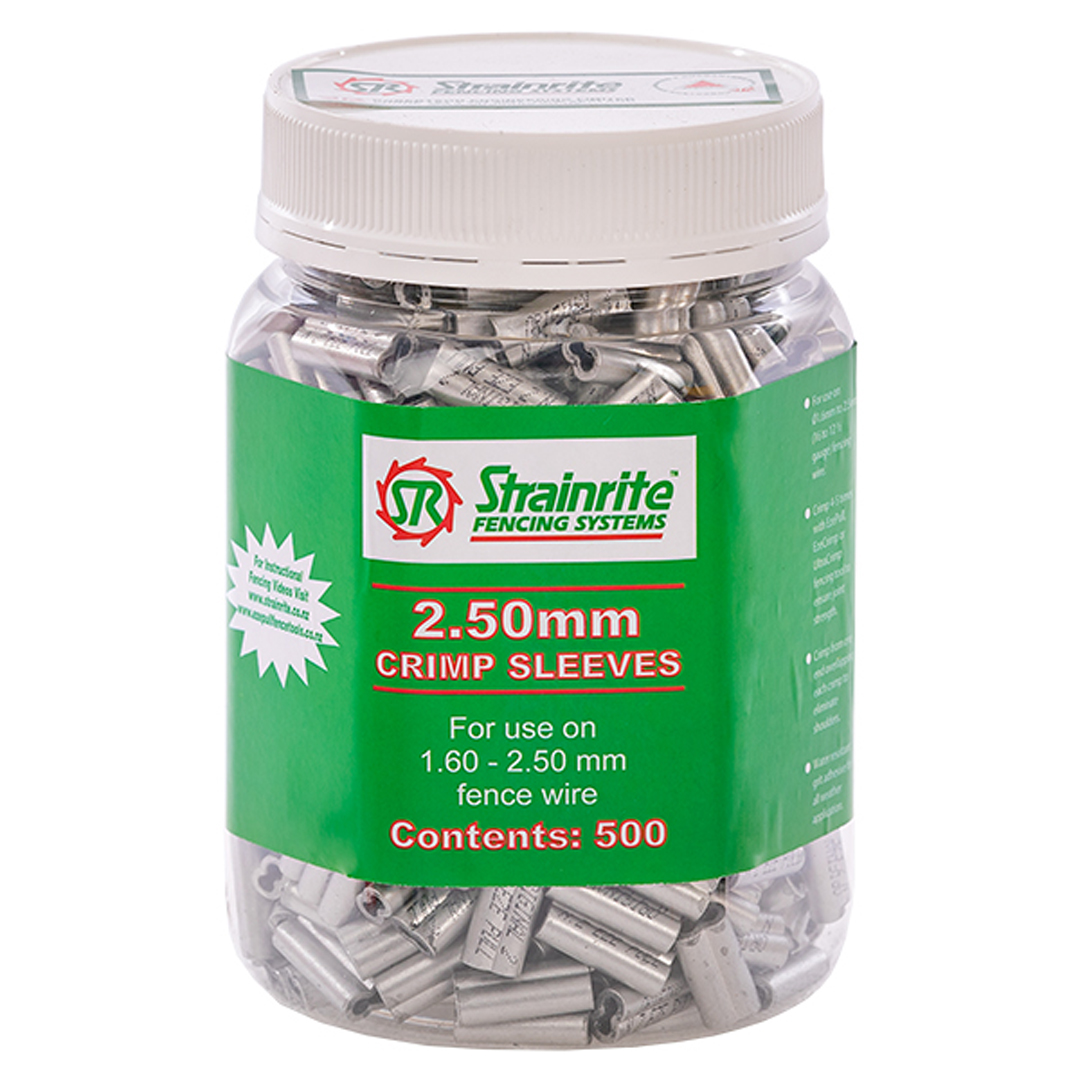 Strainrite Crimp Sleeves 2.5mm 500 Pottle