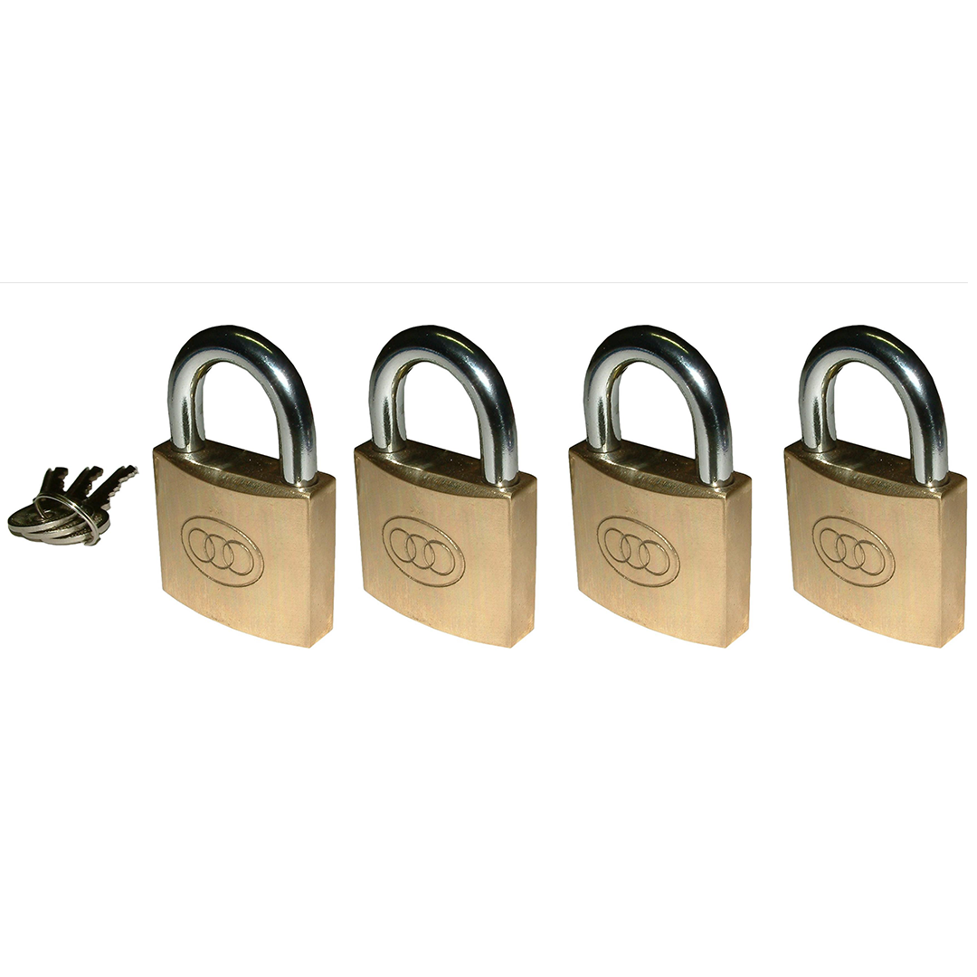 Tri Circle Padlocks 40mm Keyed Alike 4 pack