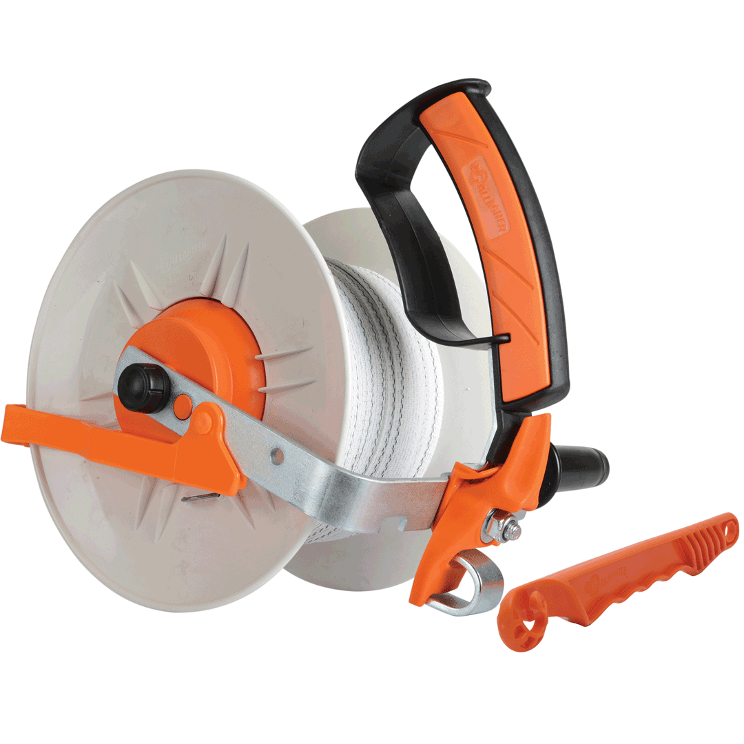 Gallagher Geared Reel Prewound Polytape 200m