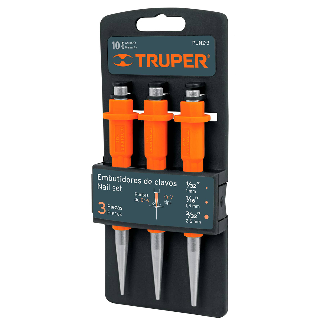 Truper Nail Punch Set 3 piece