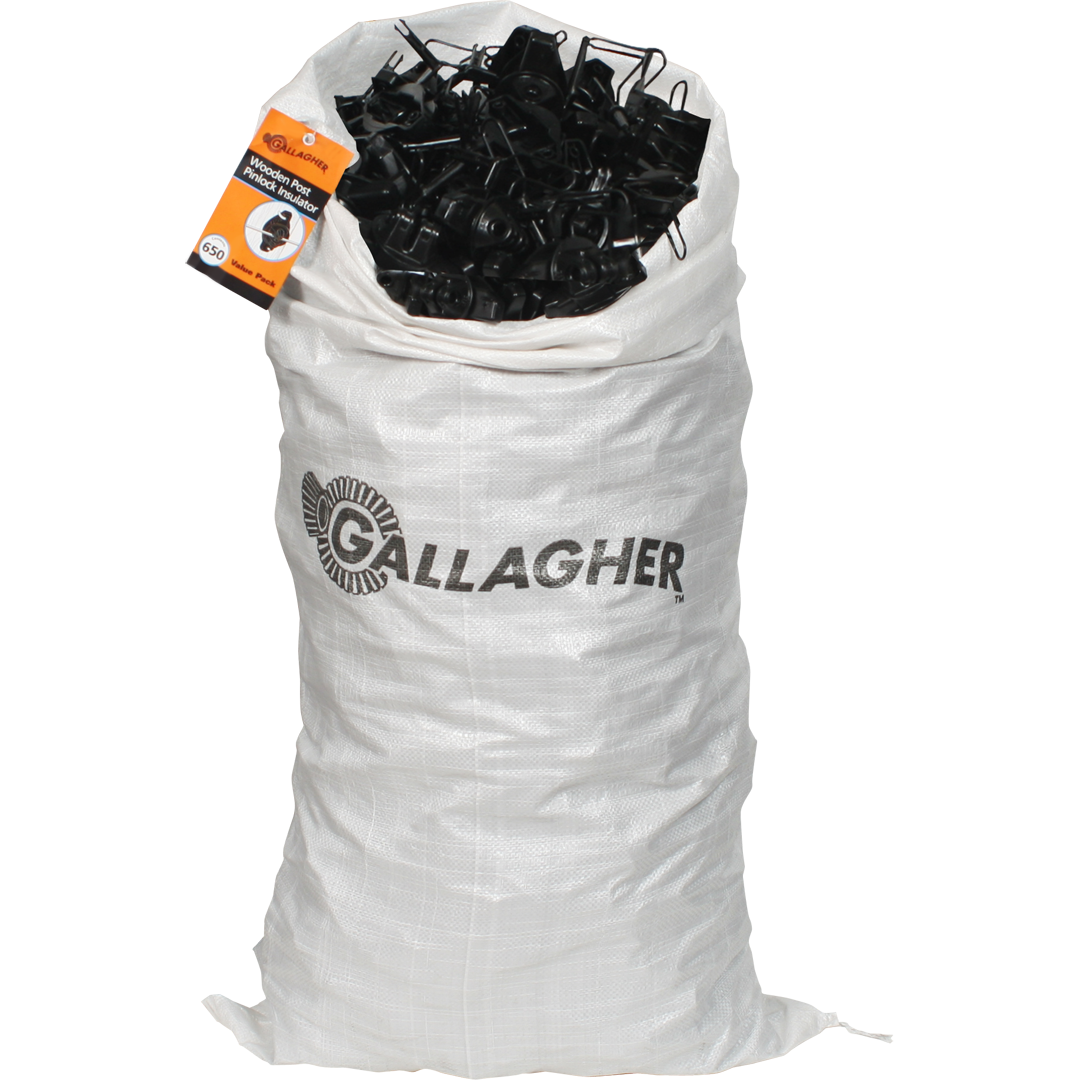 Gallagher Insulator Pinlock Wood Post 650 Sack