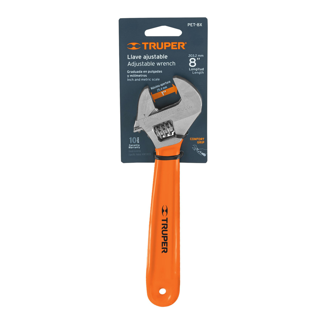 Truper Expert Adjustable Wrench 200mm