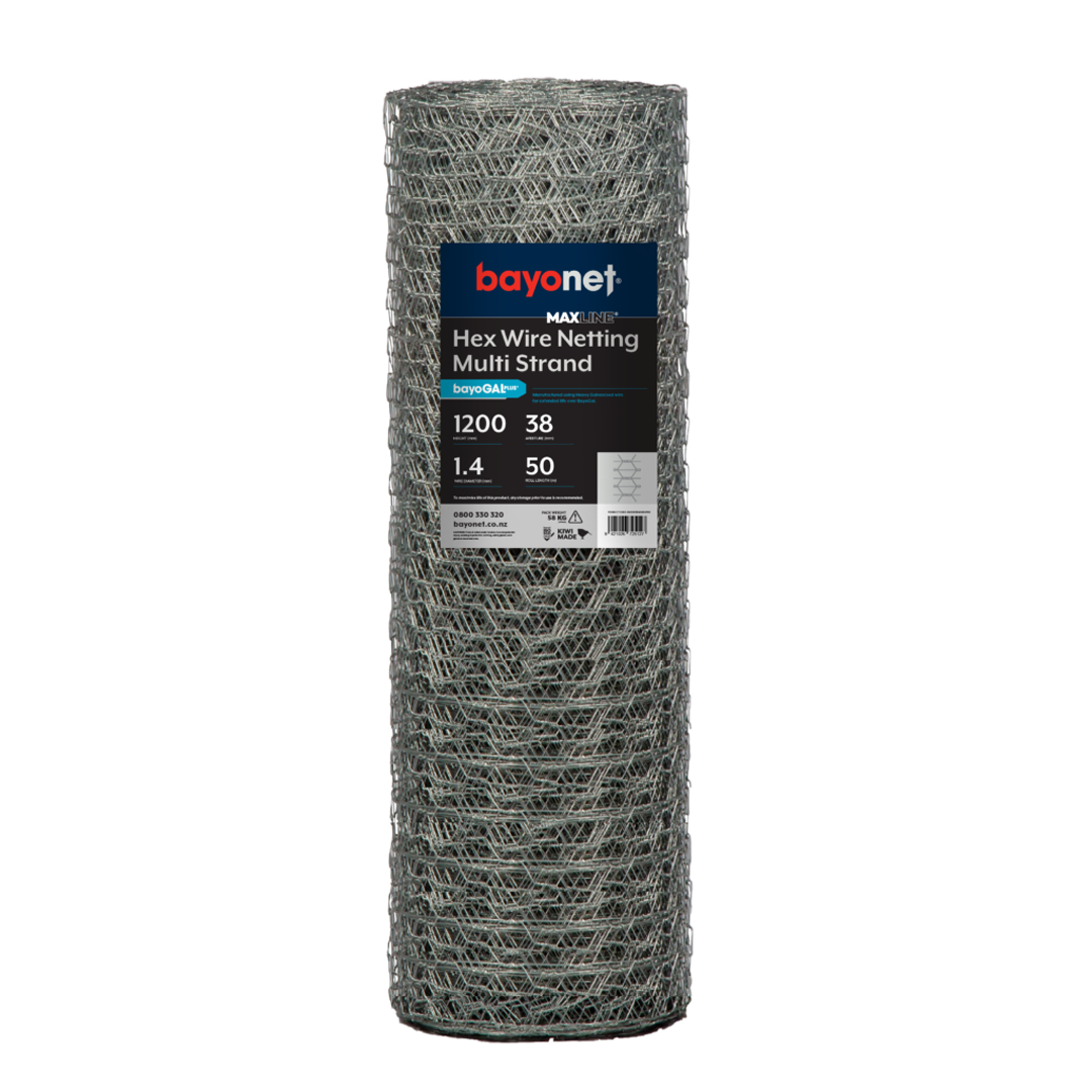 Bayonet Hex Netting Max 1200mm x 38mm x 1.4mm x 50m