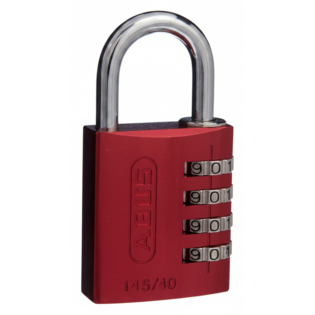 ABUS Padlock 4 Wheel Combination 40mm Red