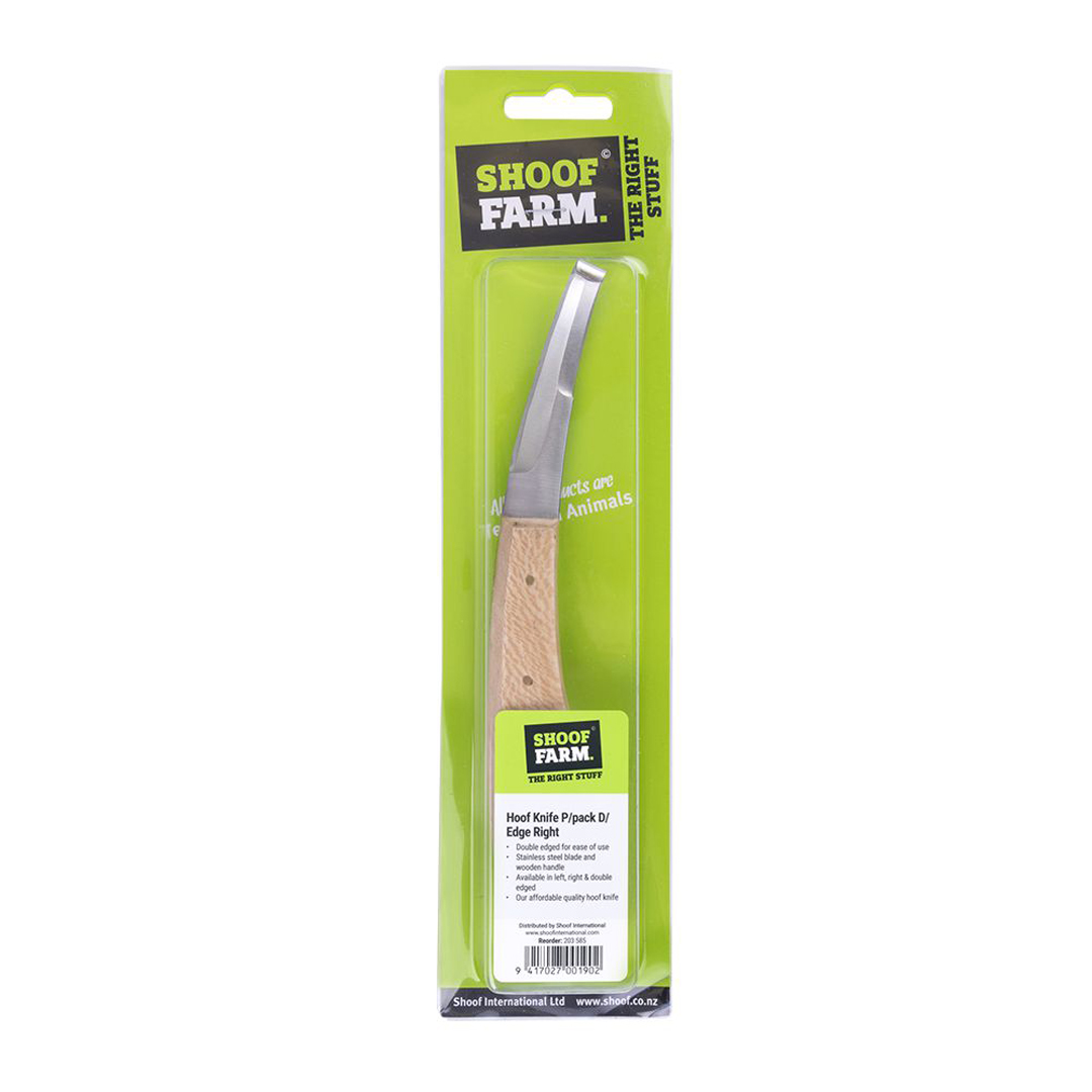 Hoof Knife Plain Pack Double Edge Right