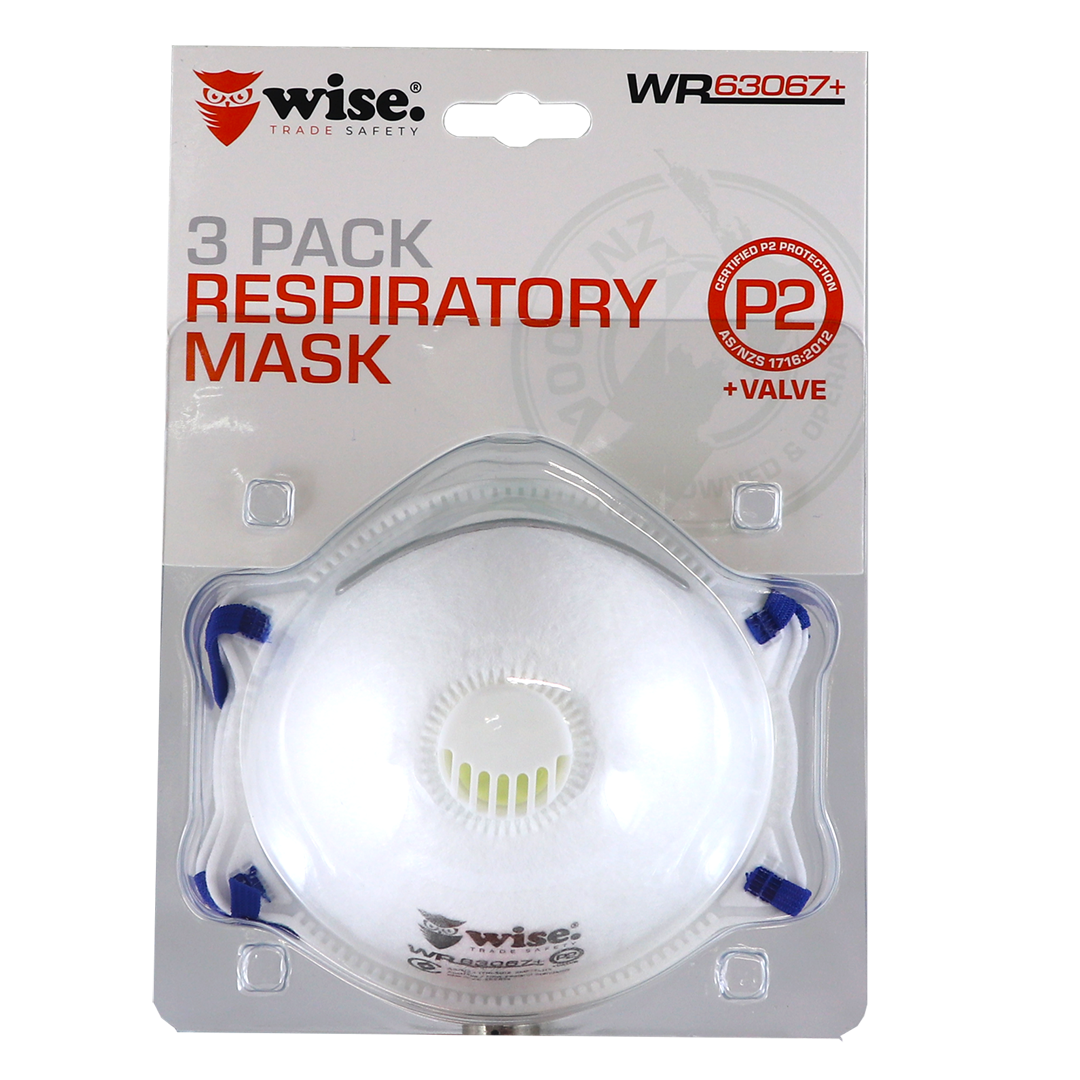 Wise P2 Mask With Valve 3 Packet