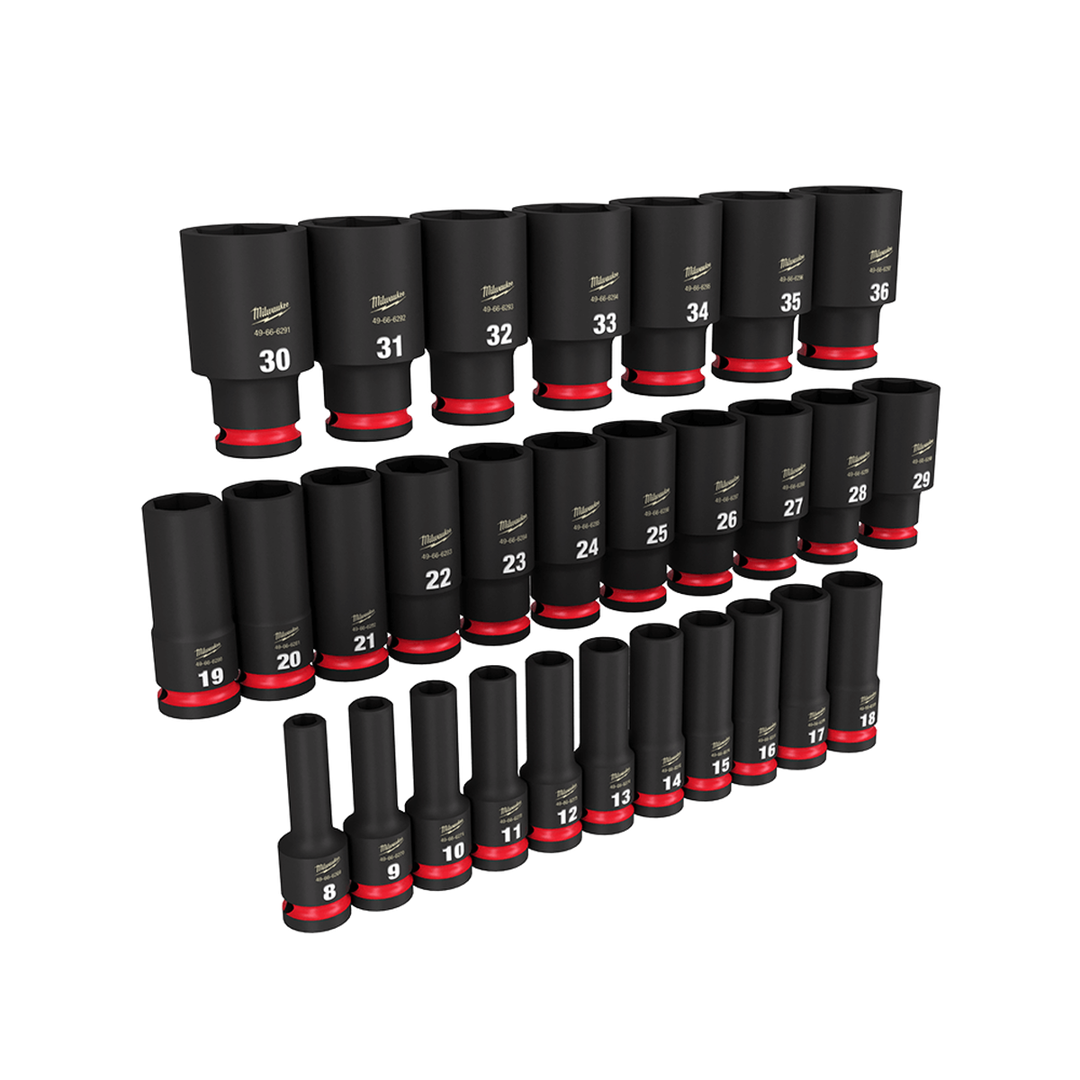 Shockwave 6 Point Impact 1/2 inch Drive Socket Set 29pc
