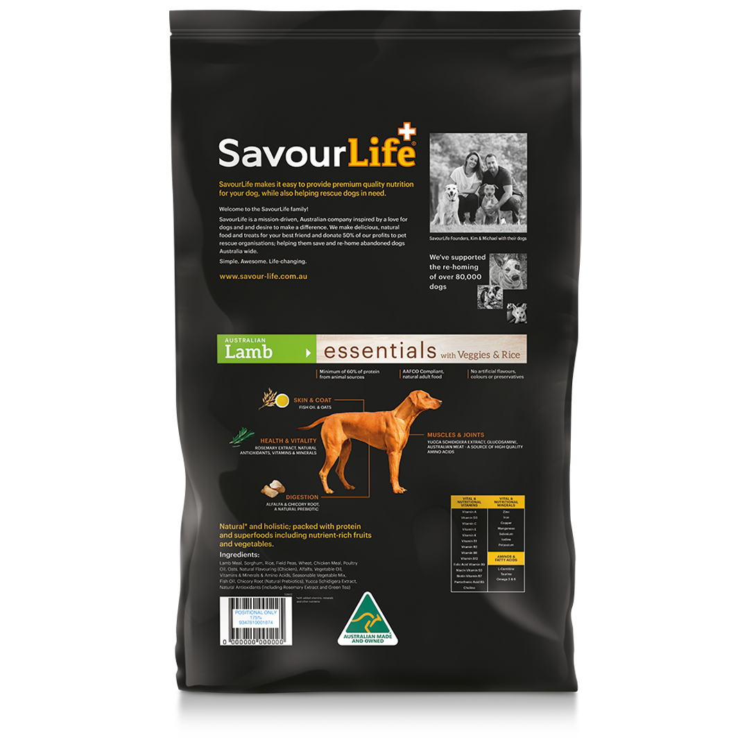 Savourlife Essentials Lamb 15kg