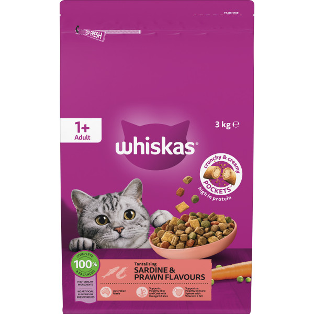 Whiskas Adult Sardine & Prawn 3kg