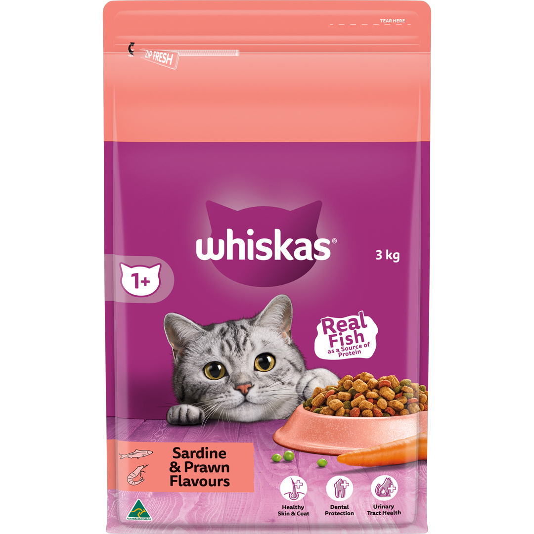 Whiskas Adult Sardine & Prawn 3kg