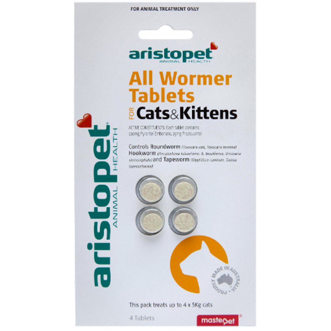 Aristopet All Wormer Cat/Kit 4pk