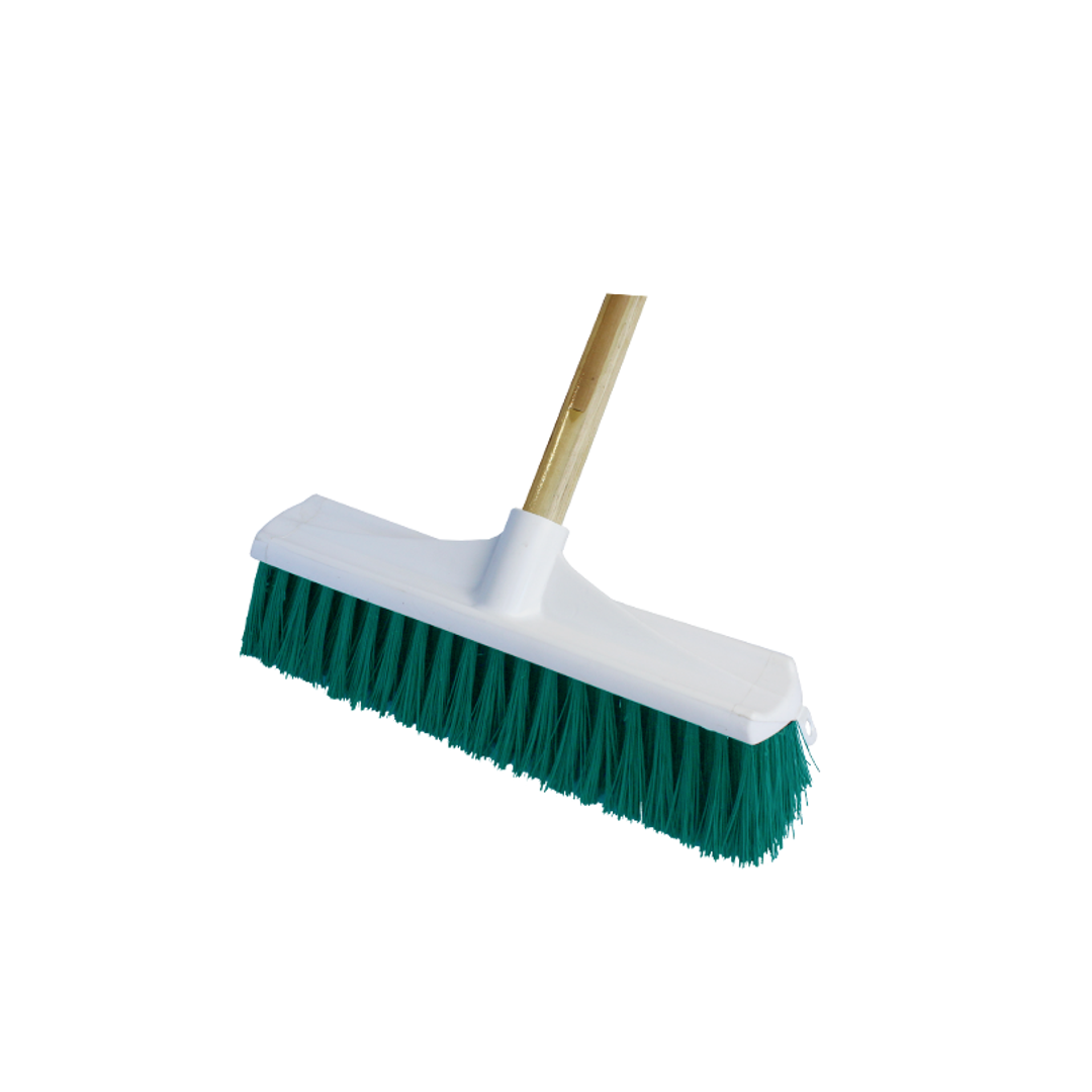 Industrial Broom With Handle 350mm Green